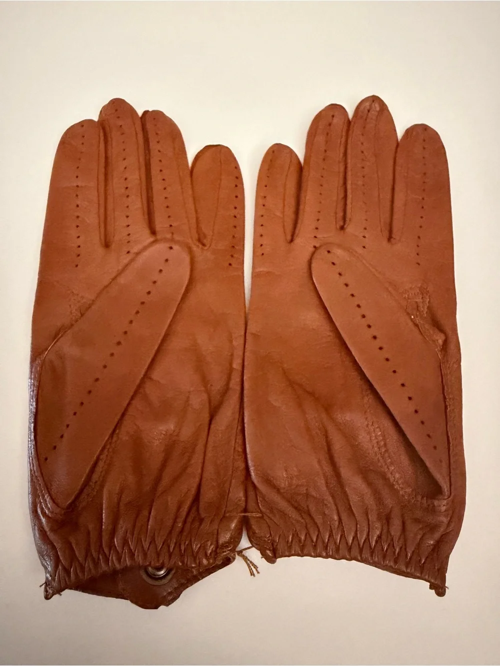 Fratelli Orsini Soft Leather Driving Gloves Brown Made In Italy Women’s 6.5 NWOT